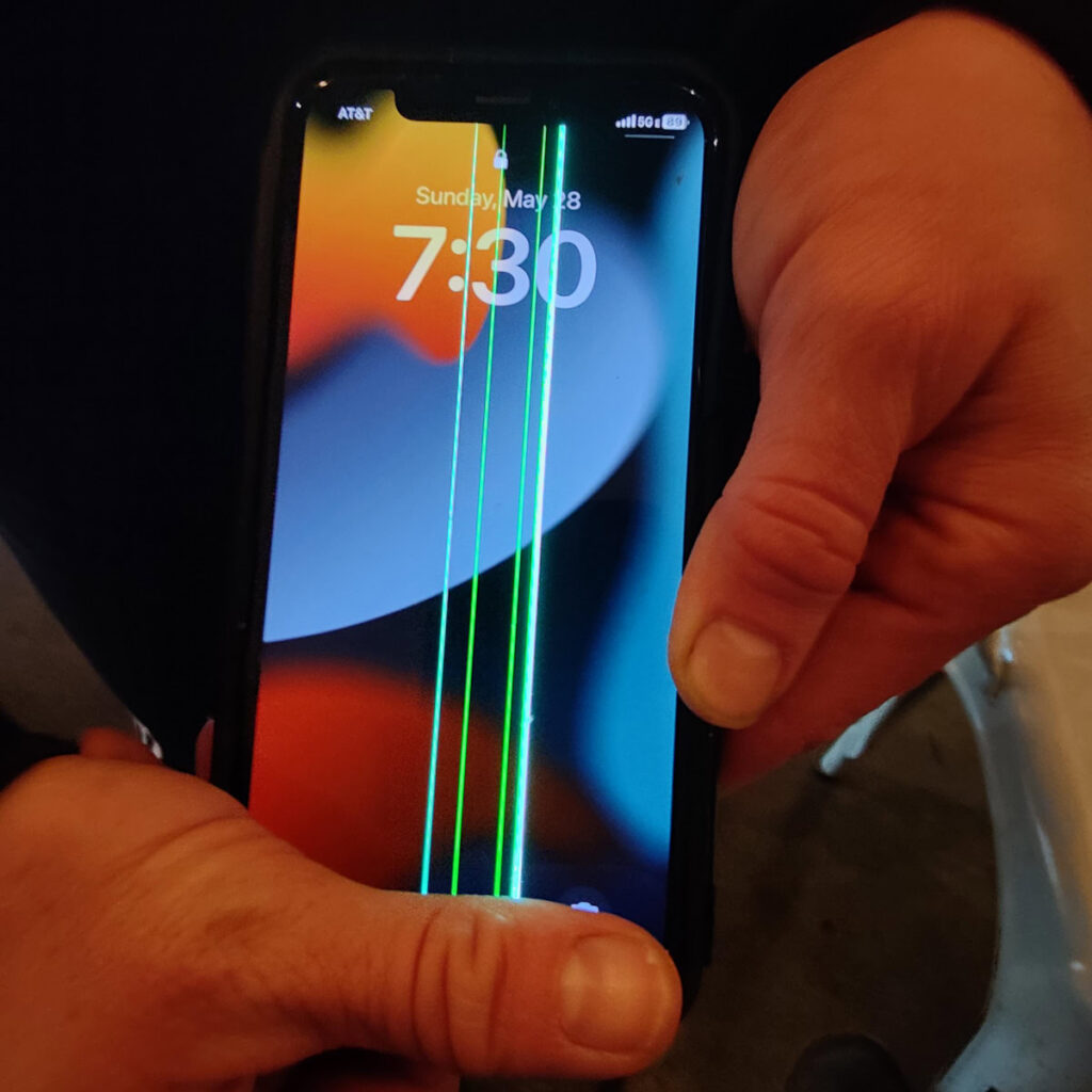 Multiple green lines
