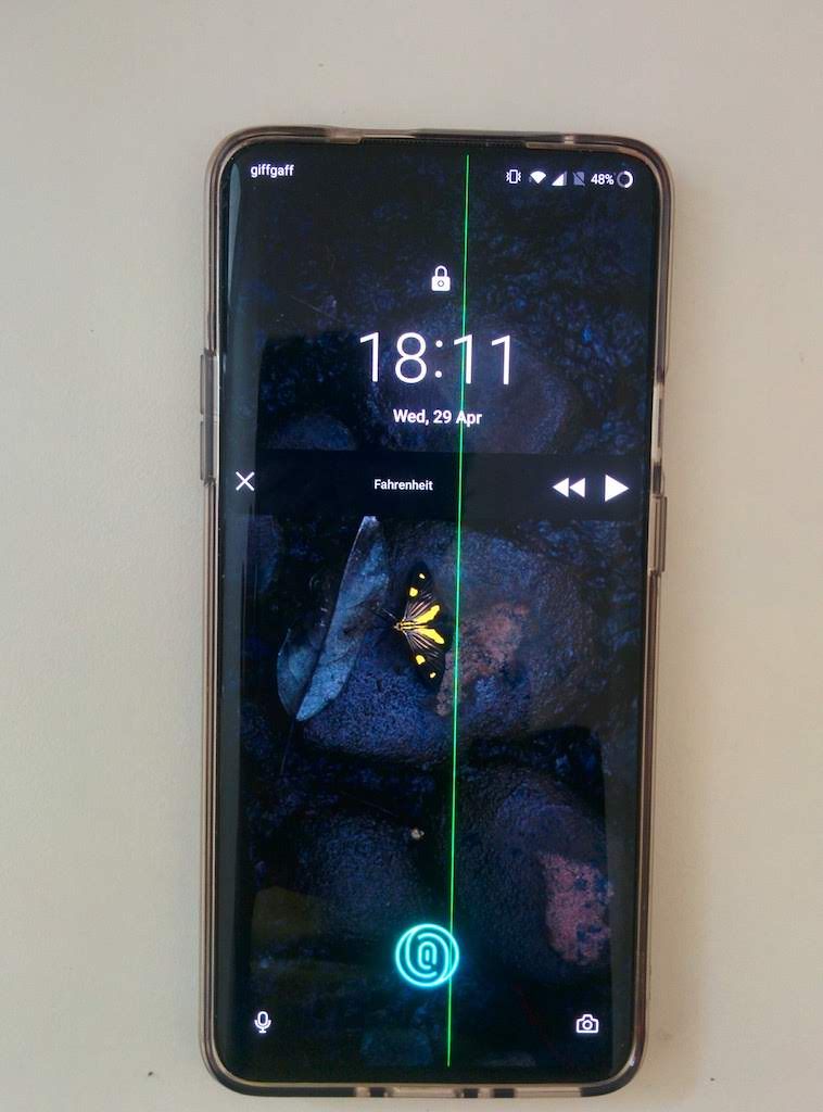 Green lines but still working