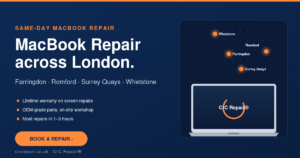 Same day MacBook repair for Londoners by CrC Repair®