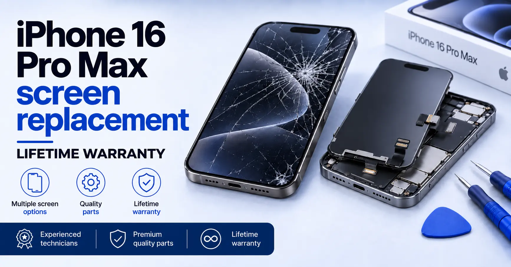 iPhone 16 Pro Max Screen Replacement: Options, Parts and Warranty
